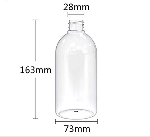 Pack of 12 Clear PET Empty 500ml Refillable Clear Bottles