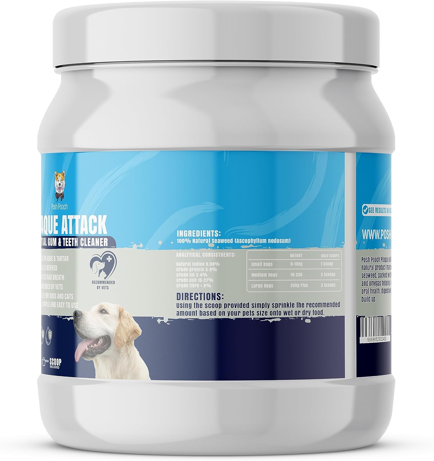 Posh Pooch Plaque Attack 100% Natural Plaque & Tartar Remover (250g)
