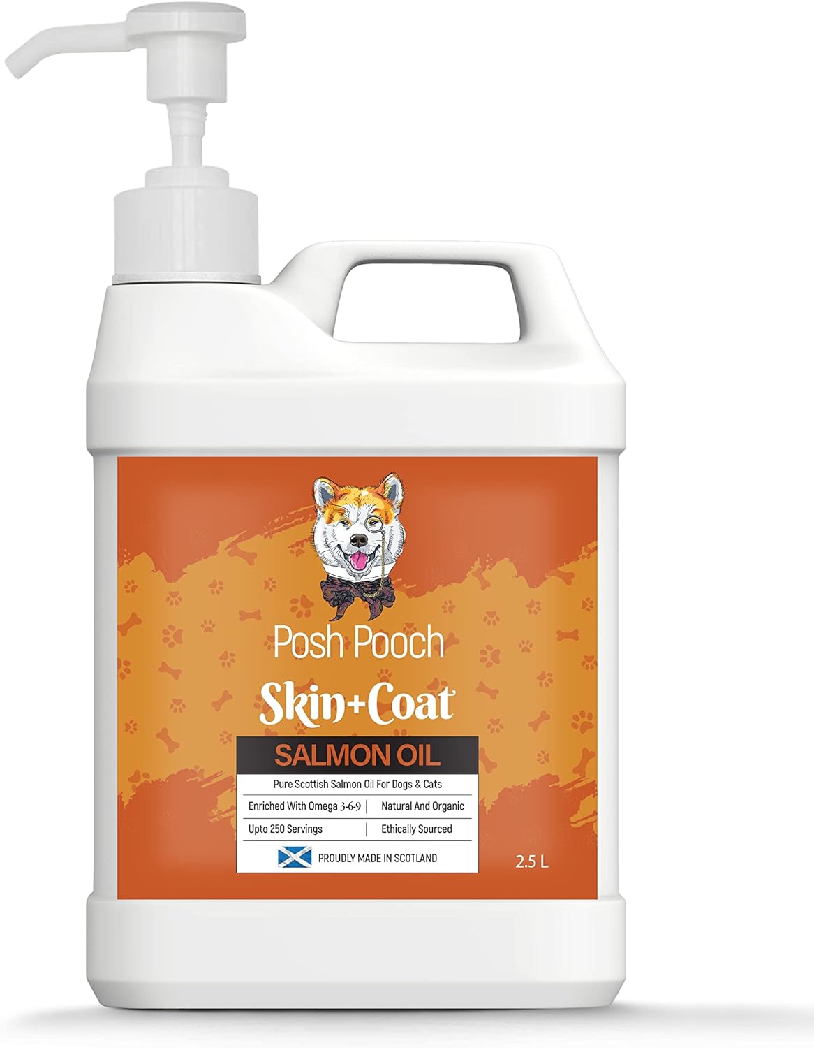 2.5 Litre Pure Salmon Oil Omega 3, 6 & 9 With Vitamin E