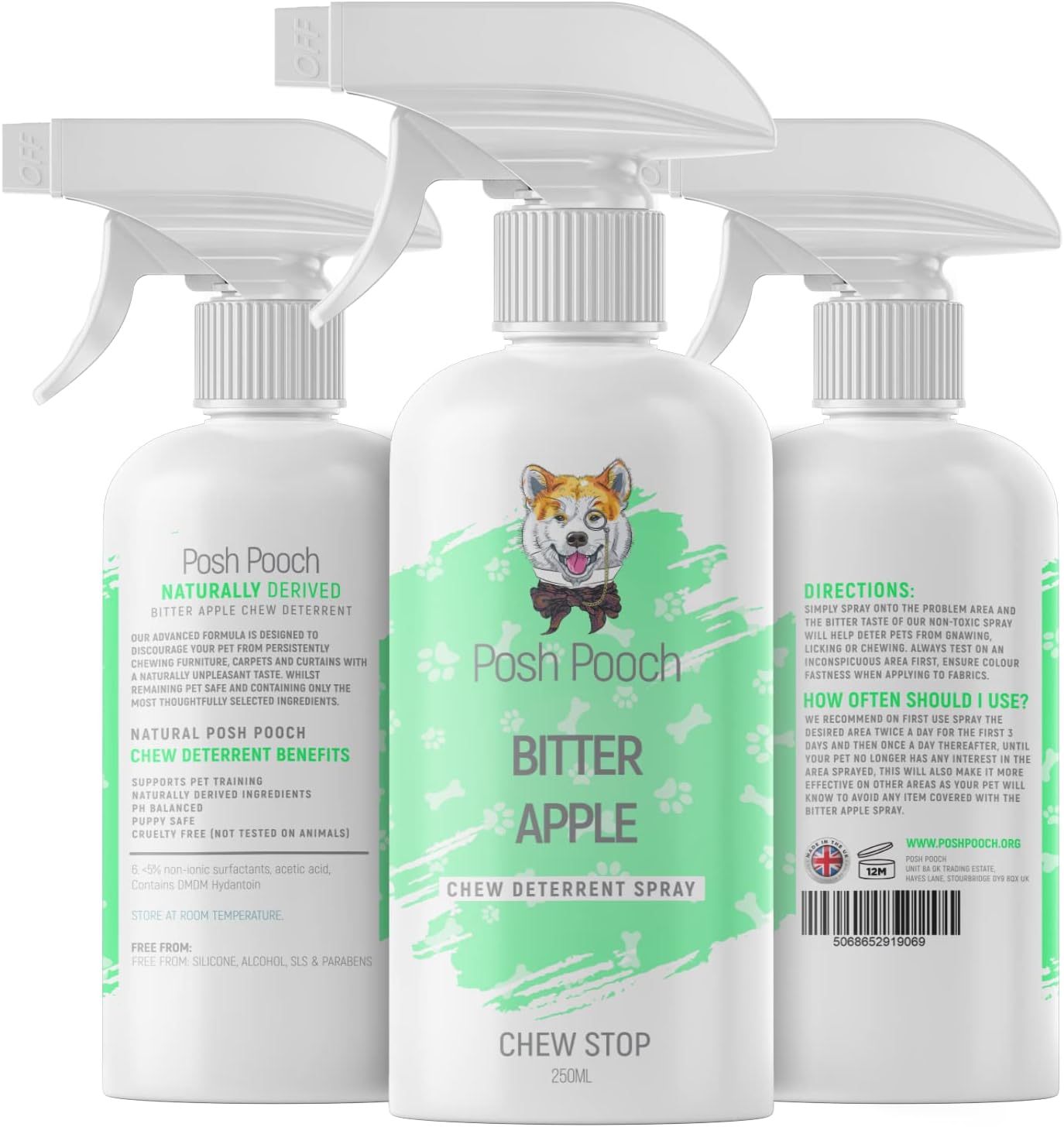 Posh Pooch Anti Chew 250ml Bitter Apple Spray Posh Pooch Pet Care