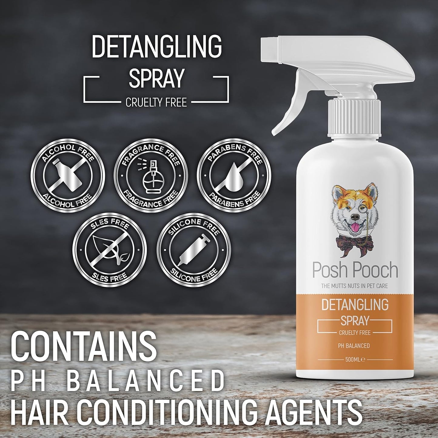 Detangling Spray 2 in 1 Knot Tangle Remover & Conditioner Spray