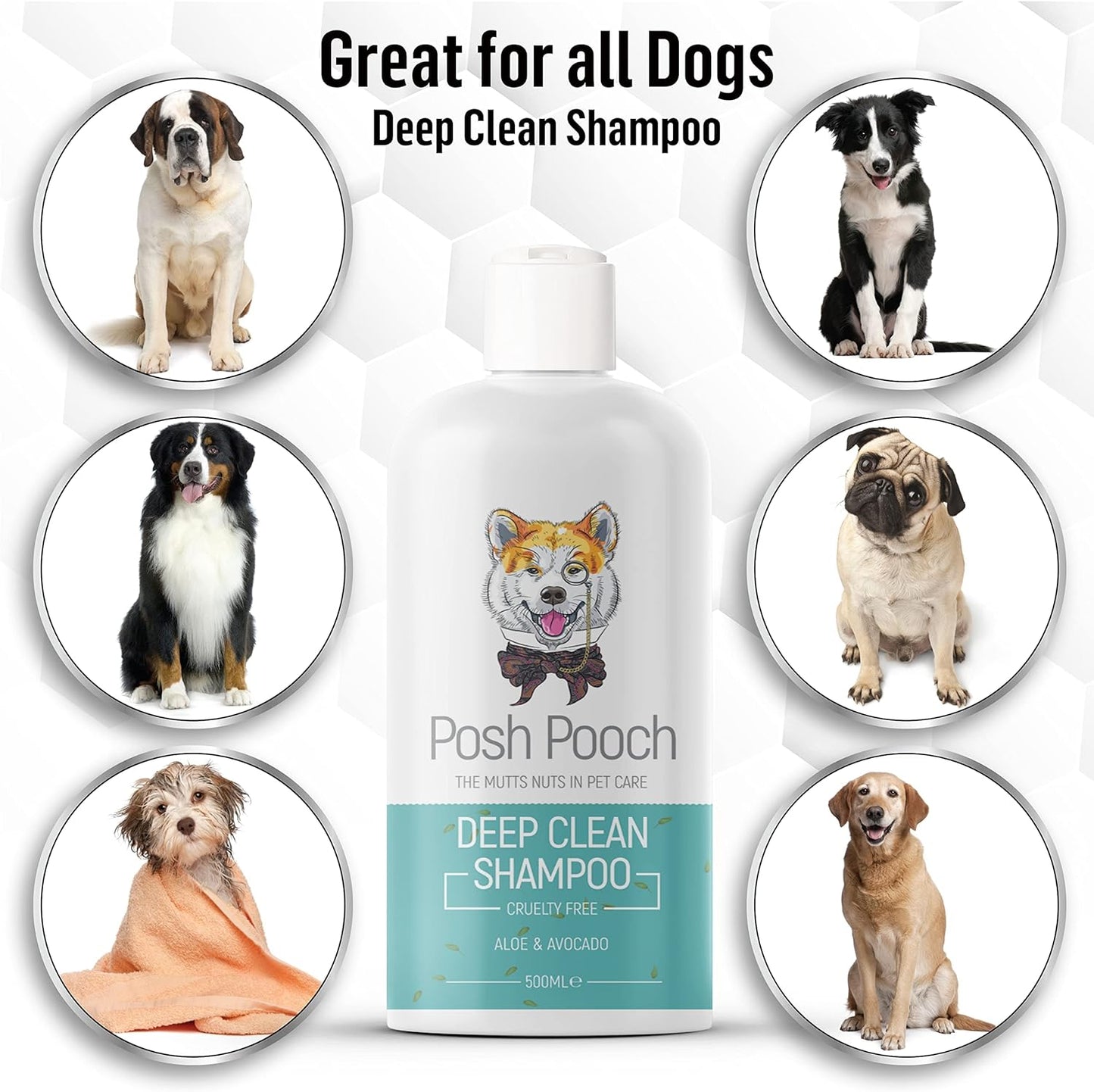 Deep Clean Dog Shampoo & Conditioner | 3 in 1 Cleaning, Deodorising & Moisturising