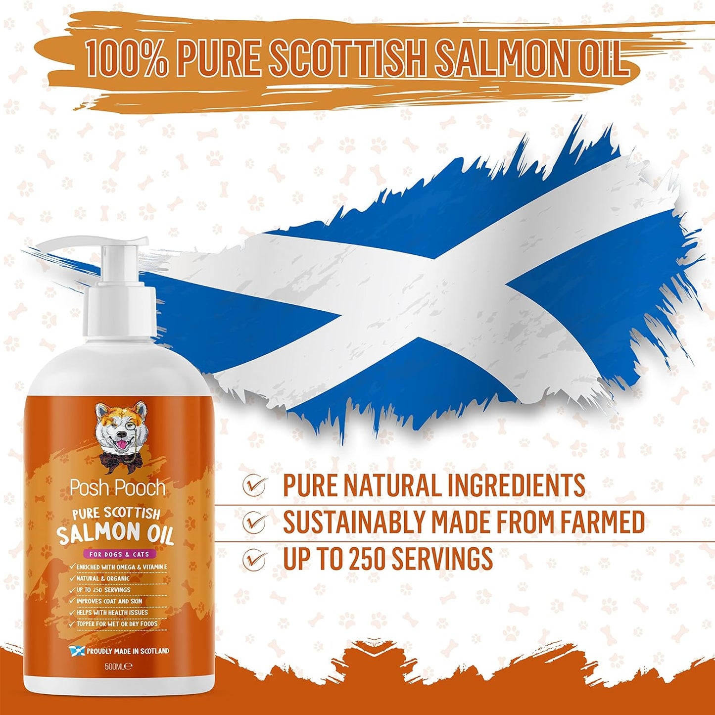 500ml Pure Salmon Oil Omega 3, 6 & 9 With Vitamin E