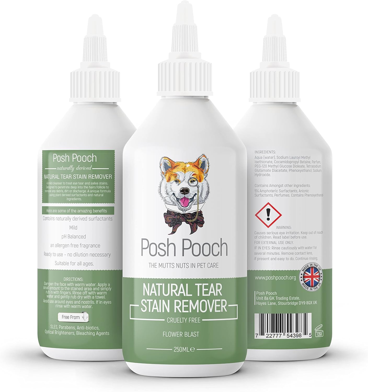 Tear Stain Remover for Dogs - Removes Salvia Stains & Residue