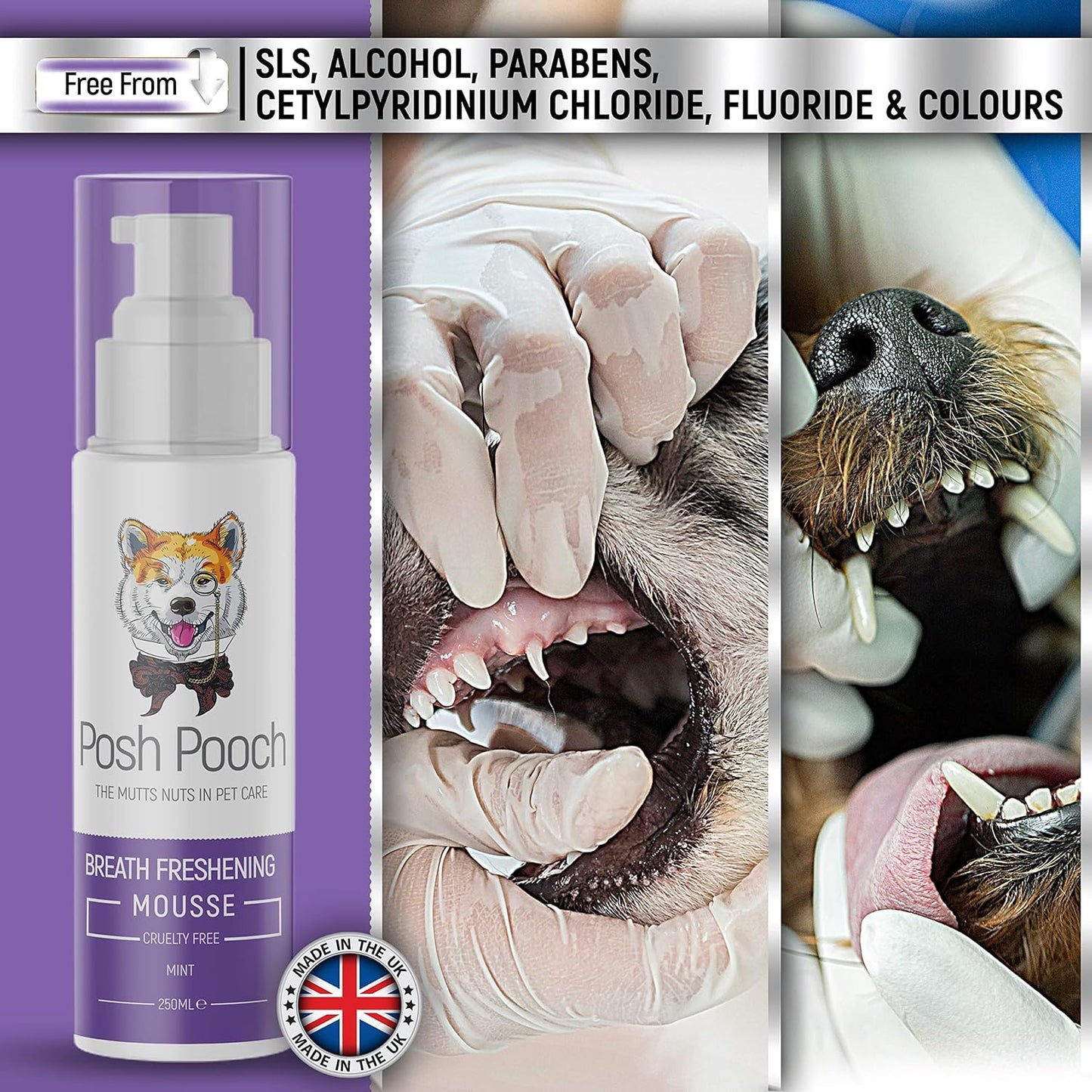 Breath Freshener For Dogs Dental Mousse - Eliminates Bad Breathe & Tartar