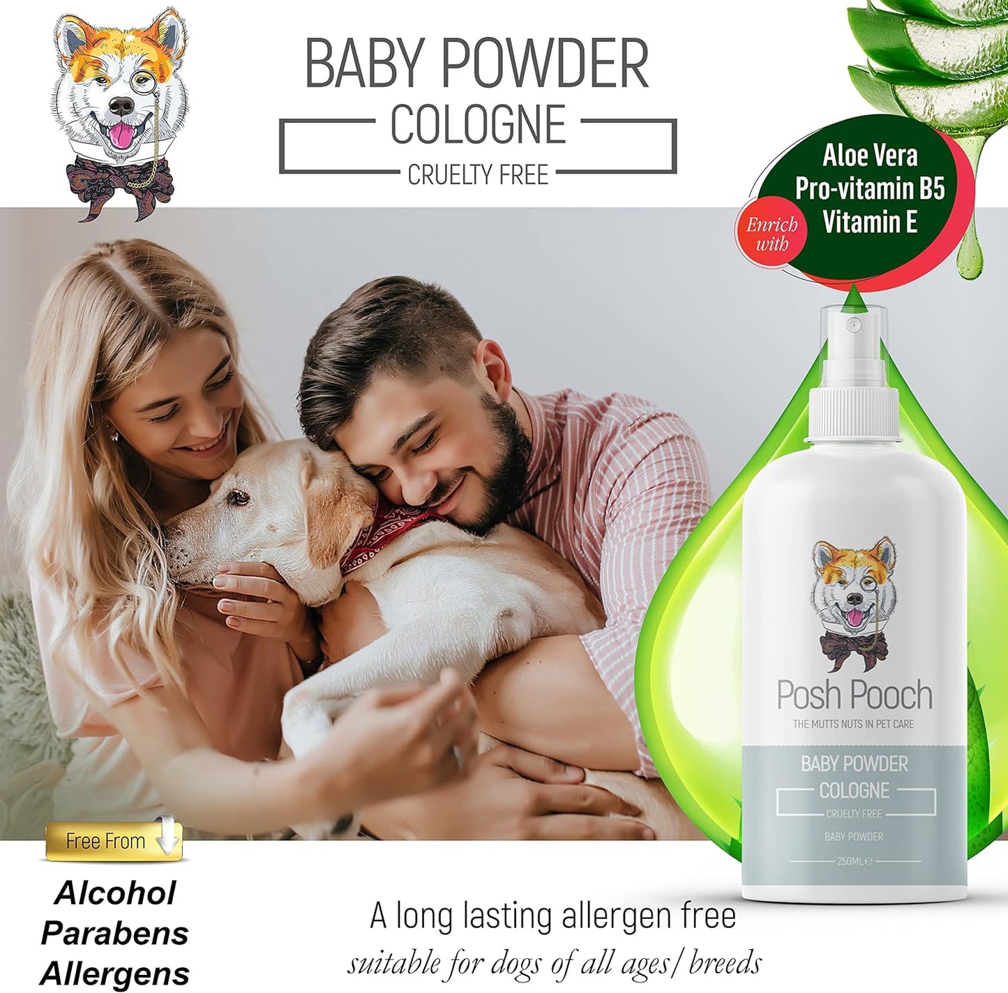 Baby Powder Cologne For Dogs & Puppies