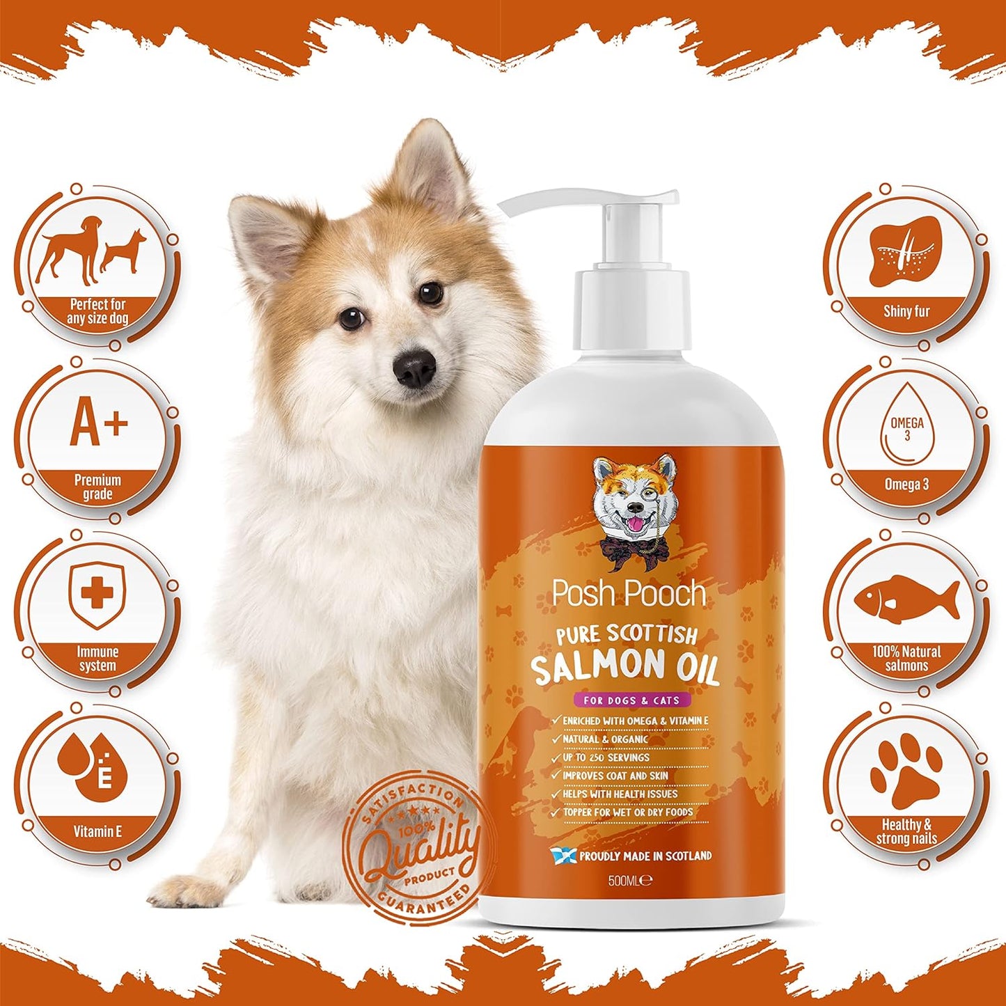 500ml Pure Salmon Oil Omega 3, 6 & 9 With Vitamin E