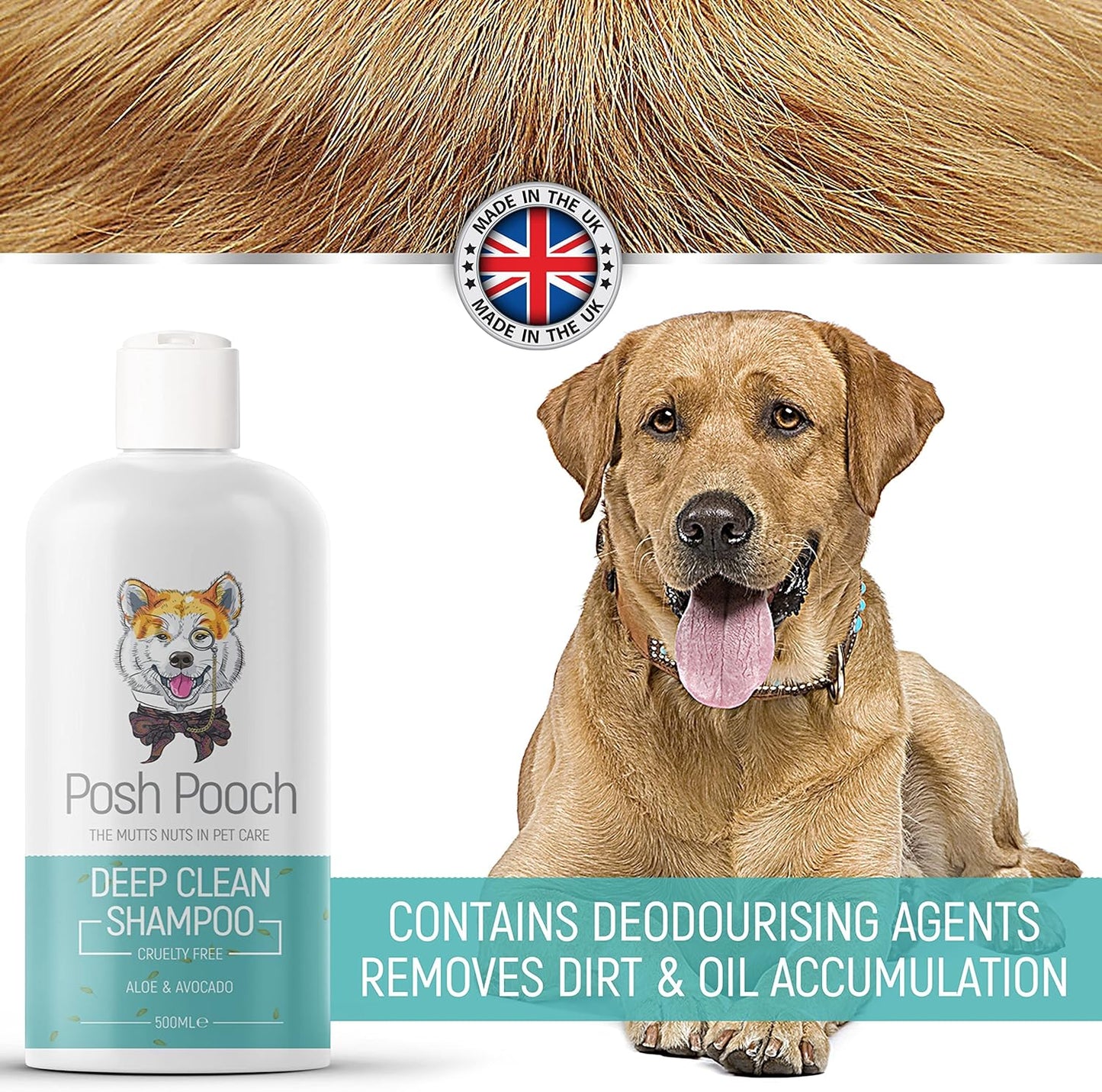 Deep Clean Dog Shampoo & Conditioner | 3 in 1 Cleaning, Deodorising & Moisturising