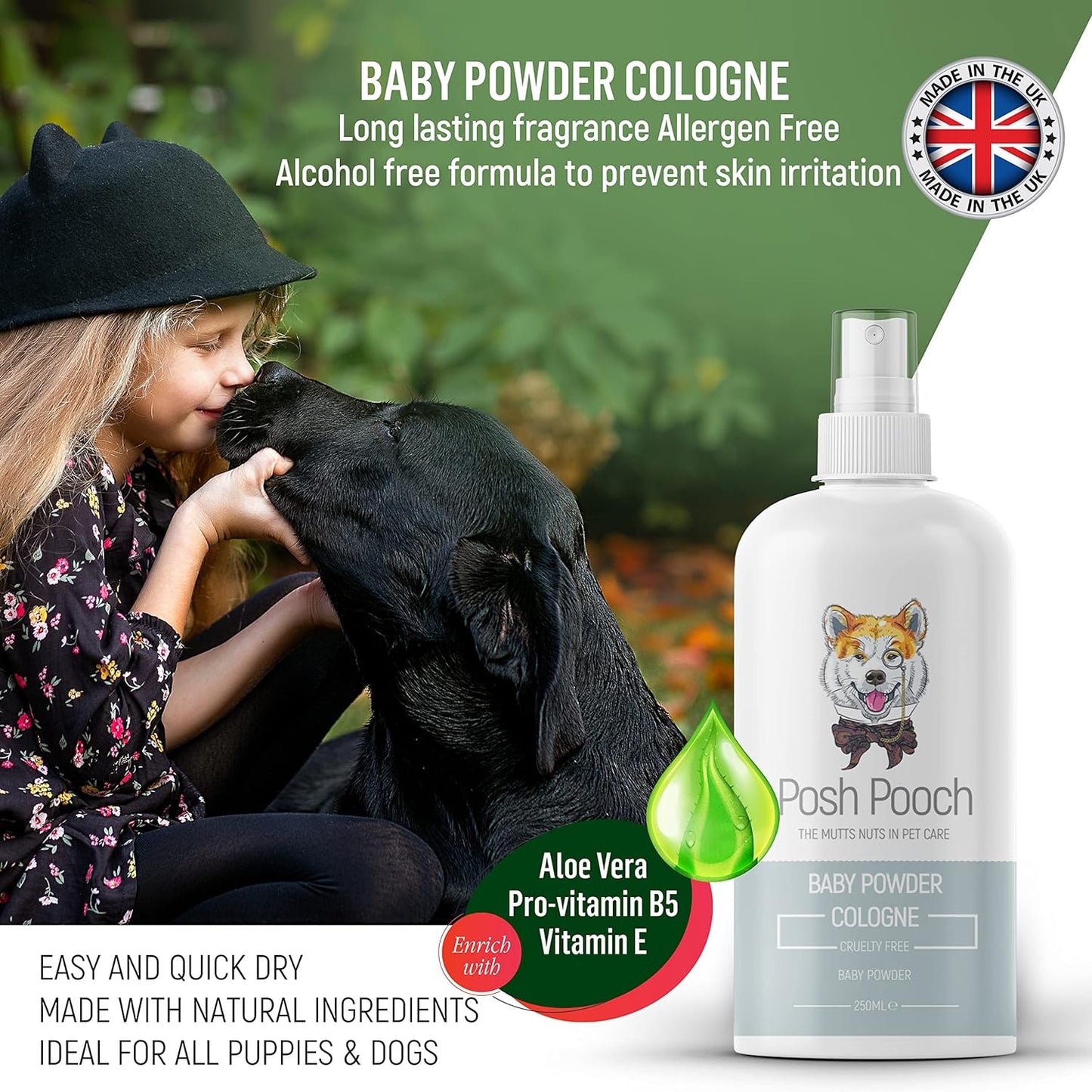 Baby Powder Cologne For Dogs & Puppies