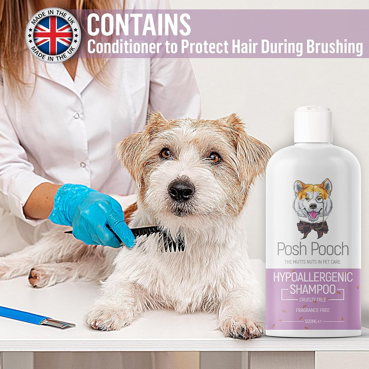 Hypoallergenic Fragrance Free Dog Shampoo With Pro Vitamin B5
