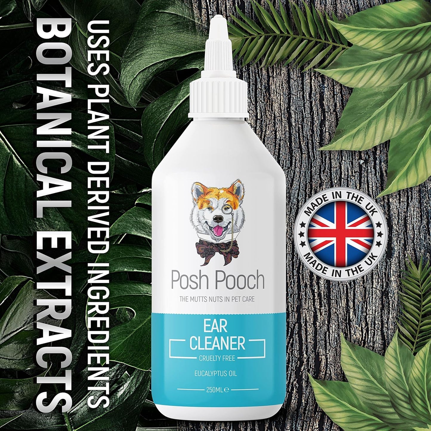 Ear Cleaner For Dogs Eliminates Head Shaking, Discharge & Smell