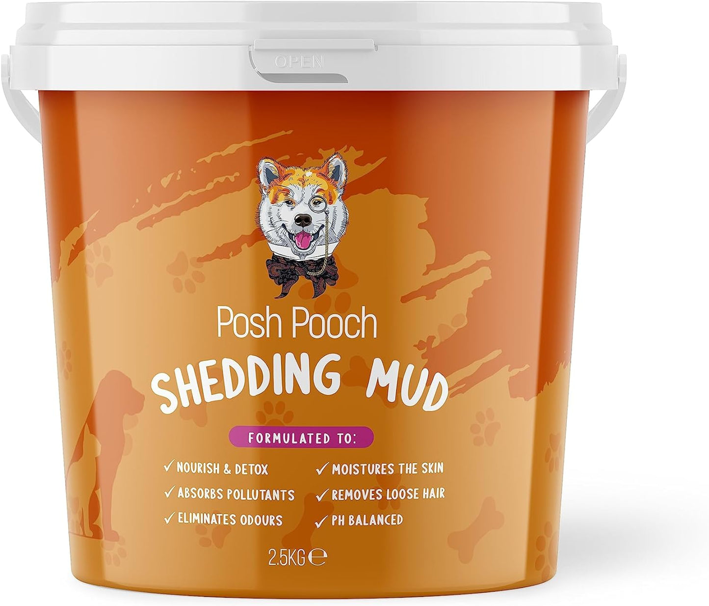 Dog Shedding Mud Wash | Rich In Vitamins, Natural Detoxing Spa Pet Treatment (2.5kg)