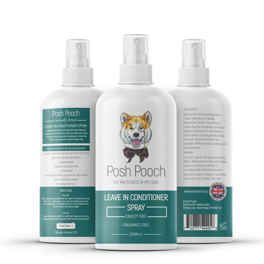 Dog Conditioner Leave in Spray, Fragrance Free 2 in 1 Moisturising, Detangling Spray